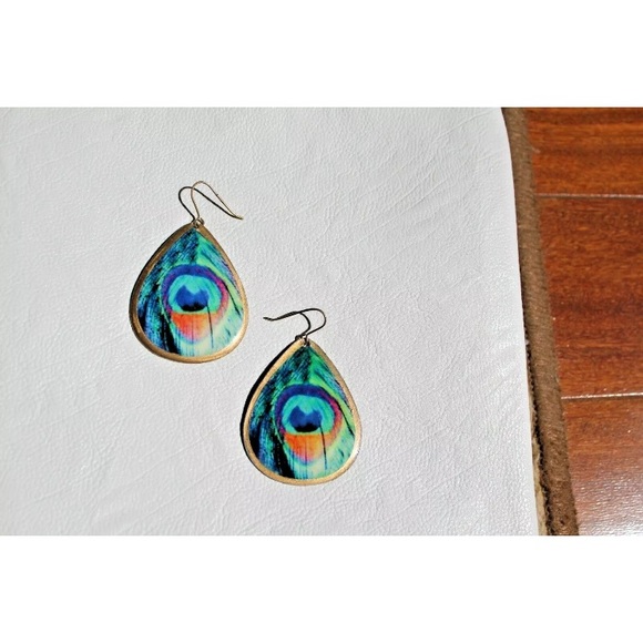 [Free People] Brass Peacock Earrings 🦚 - Picture 5 of 8